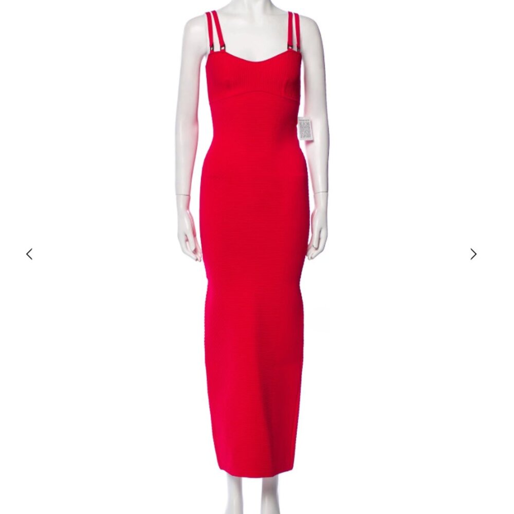 Herve Leger Square Neckline Long Dress